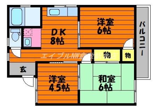 コーポ猪木の物件間取画像